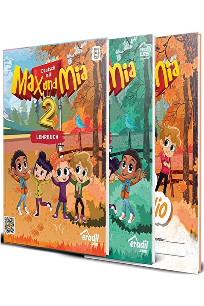 Eradil Yayıncılık Max und Mia 2 - Lehrbuch + Mein Portfolio + Arbeitsbuch (3 ...