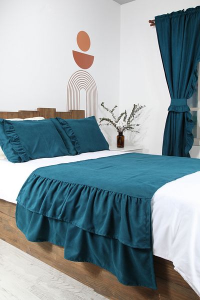 cotton maison Poly Bed Runner Set Frilly 80X280 cm