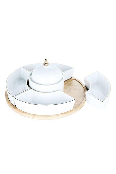 ALSAIF Porcelain Serving Set 6 Pieces White