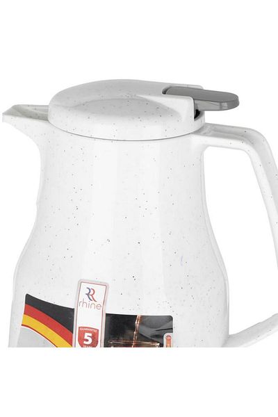 ALSAIF German Plastic Rhinestone Thermos 1 Liter White