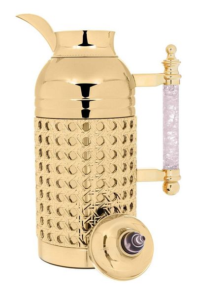 ALSAIF Sarah Steel Thermos Set 1/1 Liter 2 Pieces Gold