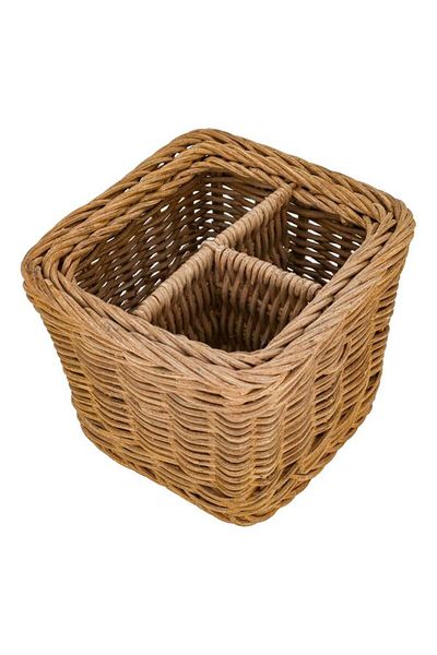 ALSAIF Square Wicker Serving Basket 3 Sections 15