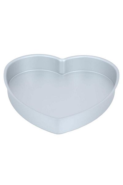 ALSAIF Aluminum Cake Mold 12X2 Inch Heart Silver