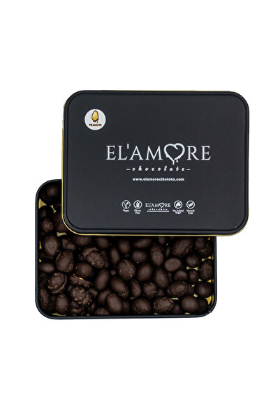 Elamore Şeker İlavesiz, Glütensiz, Vegan Yer Fıstıklı Bitter Çikolata - Küçük...