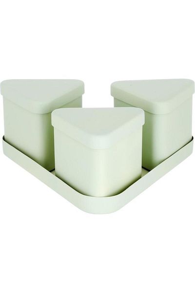 ALSAIF Iron Box Set With Tofreya 11 X 23 X 26 Cm 4 Pieces Beige
