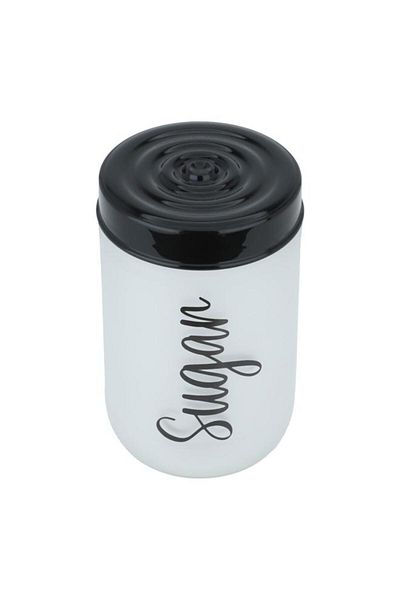 ALSAIF Glass Canister 660 Ml 9X14 Cm Black White