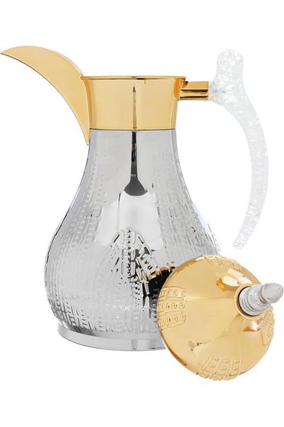 ALSAIF Haila Steel Thermos Engraved 1 Liter Silver