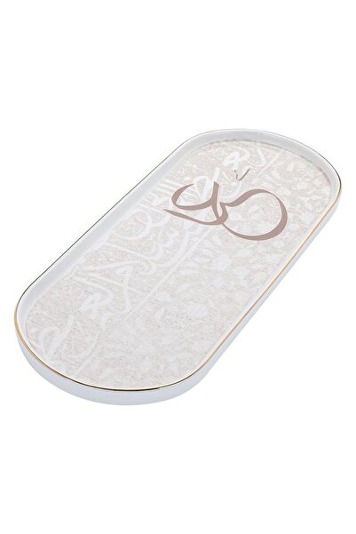 ALSAIF Porcelain Dessert Serving Dish 36X16X2 Cm White