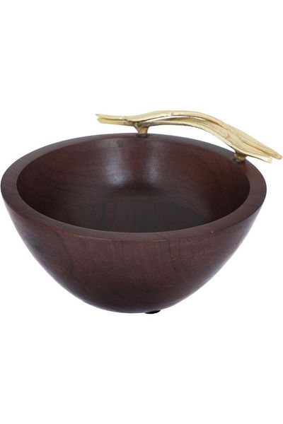 ALSAIF وعاء خشبي 16×7 سم بني