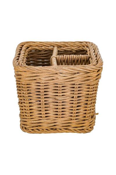 ALSAIF Square Wicker Serving Basket 3 Sections 15