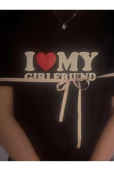 Wish BF Trend I Love My Girlfriend Baskılı Sevgililer Günü Couple Çift T-Shirt