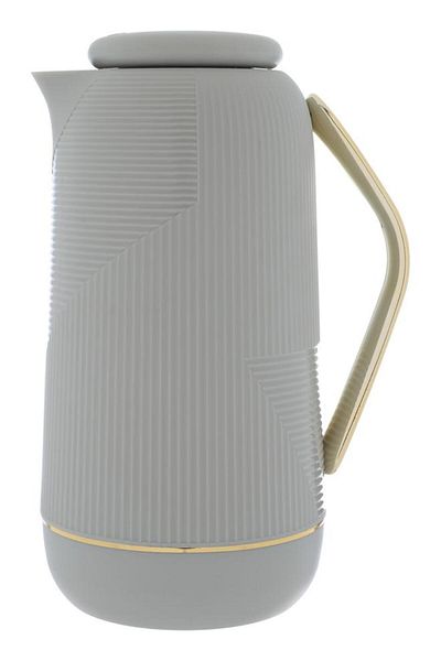 ALSAIF Glory Rawaa Glass Thermos 1 Liter Plastic Body Light Grey