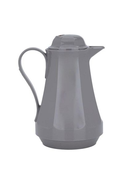 ALSAIF Glass Thermos 1 Liter Plastic Body Dark Grey