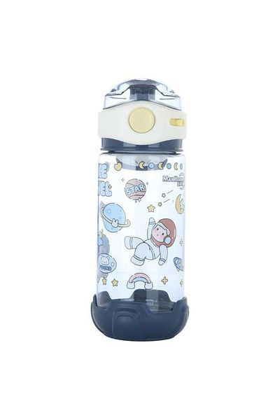 ALSAIF Plastic Water Bottle For Children 580 Ml With Lid Blue
