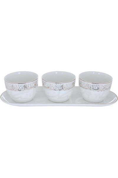ALSAIF Porcelain Bowl And Plate Set 4 Pieces White