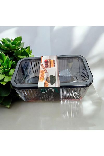 furkancam Acrylic Vacuum Storage Container, Maxi Rectangular Vacuum Sealed Storage Container,