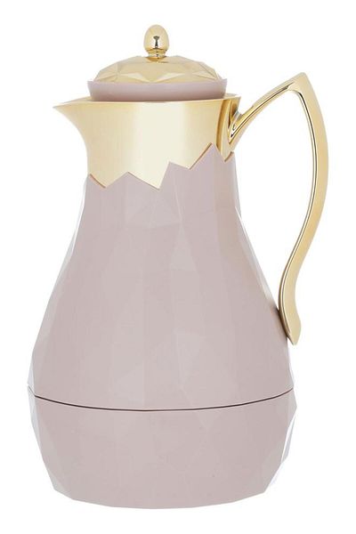ALSAIF Diamond Glass Thermos 1 Liter Plastic Body Dark Pink