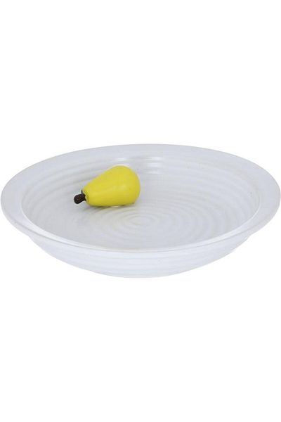 ALSAIF Porcelain Soup Bowl 19.2 X 19.2 X 4 Cm Decorated With Lemon White