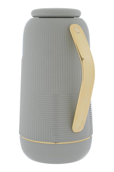 ALSAIF Glory Rawaa Glass Thermos 1 Liter Plastic Body Light Grey