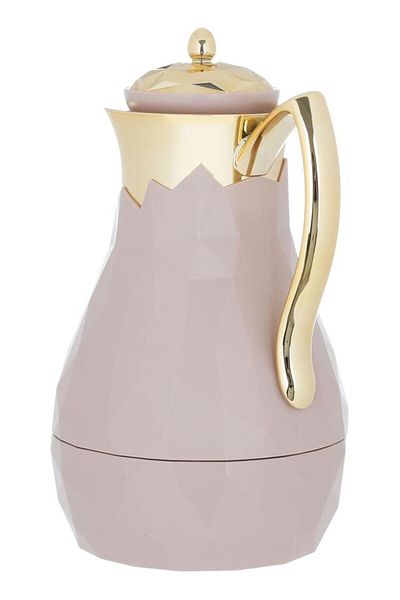 ALSAIF Diamond Glass Thermos 1 Liter Plastic Body Dark Pink