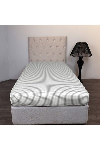 Home Box Malta Stripe Printed Cotton Twin Flat Sheet 170x260 cm