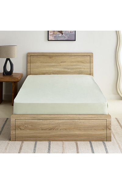 Home Box Derby Solid Microfiber Double Fitted Sheet 140x200+25 cm