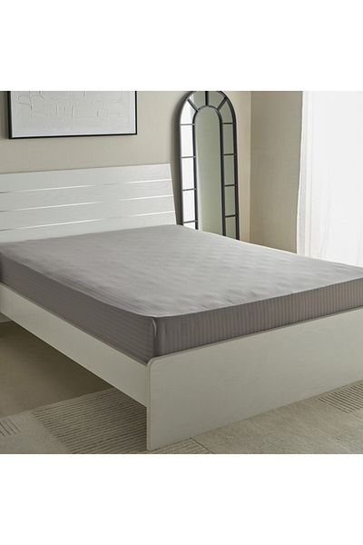 Home Box Hamilton Satin Stripe Queen Fitted Sheet 150x200+36 cm