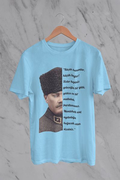 MYADA 23 aprilie 19 mai Cuvintele lui Ataturk către cei mici Tricou imprimat pentru copii 23429