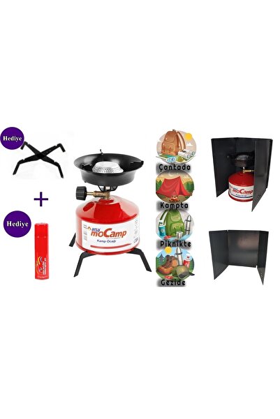 gaman 3 in 1 İksa Mocamp Çakmak Gazlı Pratik Kamp Ocağı - Piknik Ocağı + 3 Ka...