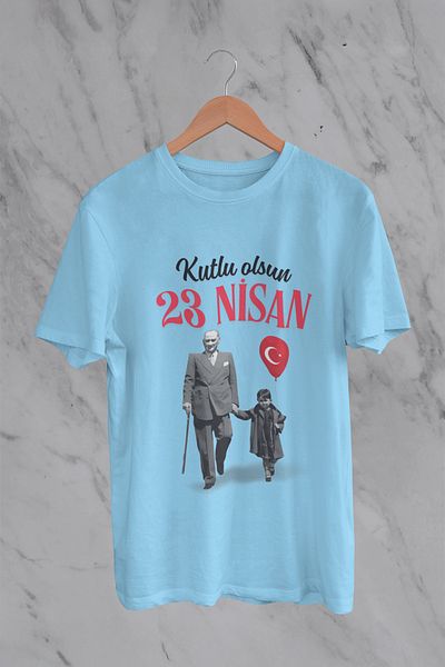 MYADA 23 aprilie Tricou pentru copii cu imprimeu special Ataturk and Country 23417