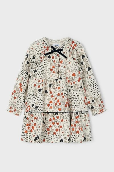 MAYORAL Female Child Long-Sleeve Heart Dress 4922