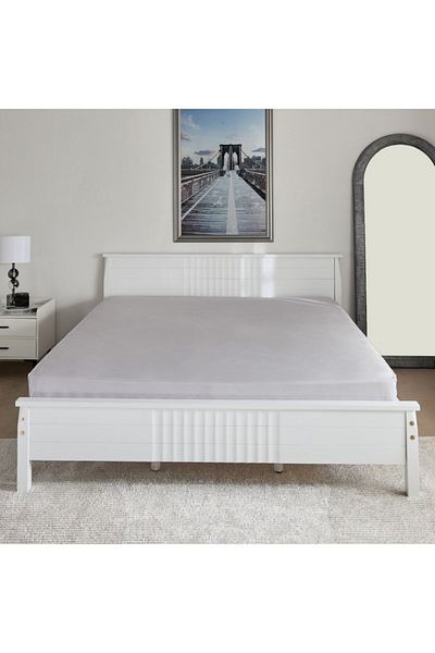Home Box Purely Percale 300 TC Super King Fitted Sheet 200x200+40 cm
