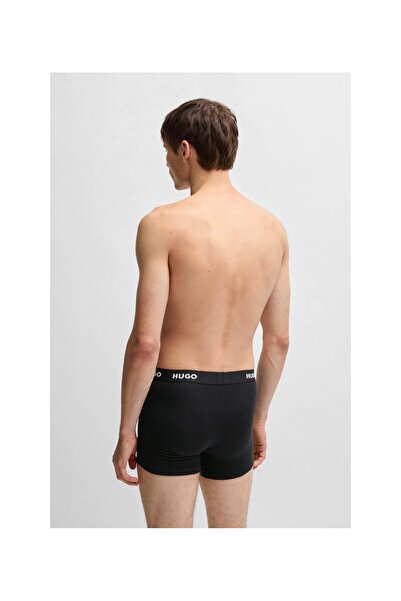 HUGO Üçlü pakette uzun boylu esnek pamuklu boxer brief