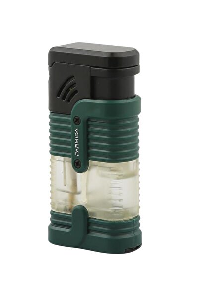 Parmida 3 Torch Pürmüz Yeşil-Siyah Puro Çakmağı - TR7259