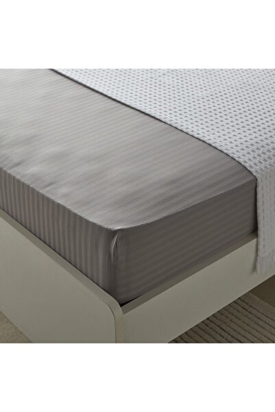 Home Box Hamilton Satin Stripe Olympic Queen Fitted Sheet 160x200+36 cm