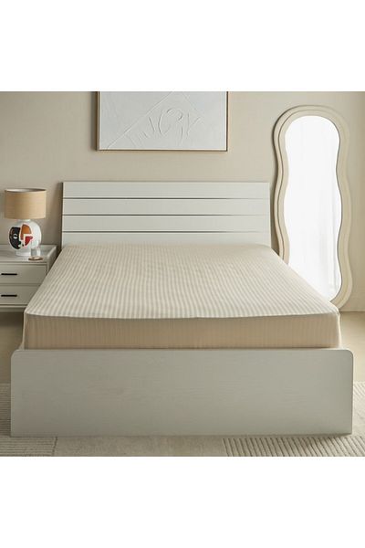 Home Box Hamilton Satin Stripe Queen Fitted Sheet 150x200+36 cm