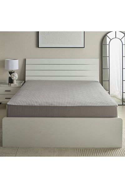 Home Box ملاءة سرير هاميلتون ساتان مخططة أوليمبية مقاس 160×200+36 سم