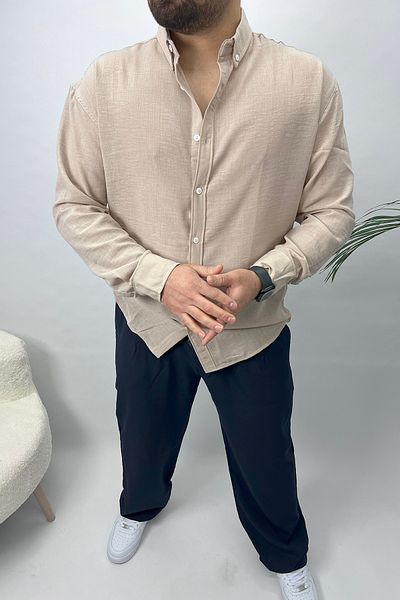 bafatex Πουκάμισο Oversize από λινό μπαμπού