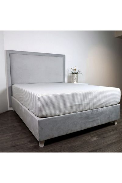 Home Box Malta Stripe Printed Cotton Queen Fitted Sheet 150x200+33 cm