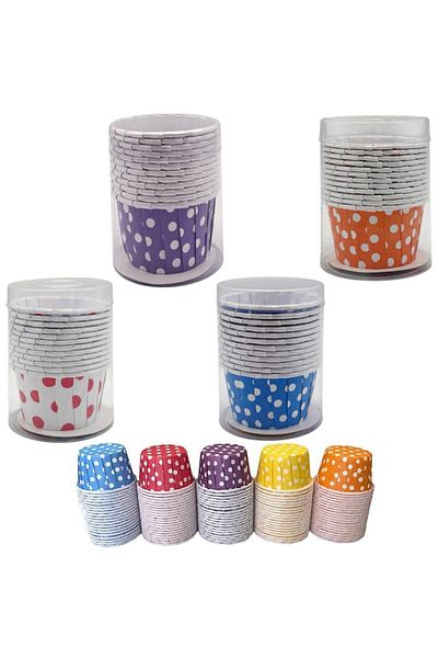 MODGER White Polka Dot Muffin Cake Capsule 50Pcs - V