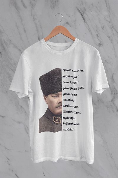 MYADA 23 aprilie 19 mai Cuvintele lui Ataturk către cei mici Tricou imprimat pentru copii 23429