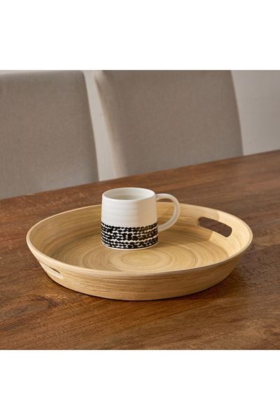 Home Box Belmonte Natural Spun Bamboo Tray 35x5 cm