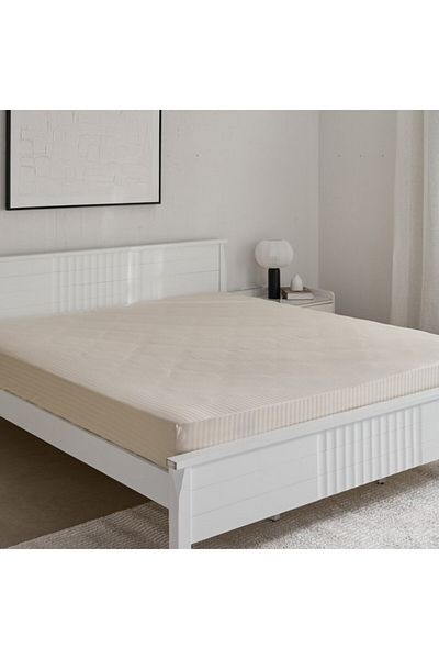 Home Box Hamilton Striped Satin Cotton King Fitted Sheet