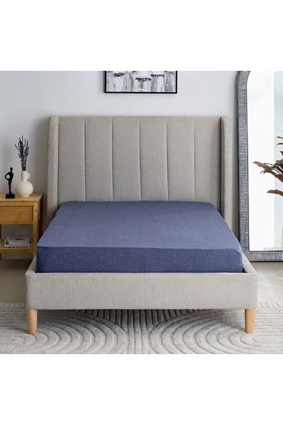 Home Box Lavish Triblend Melange Aouli Printed Cotton Twin Fitted Sheet 120x200+33 cm