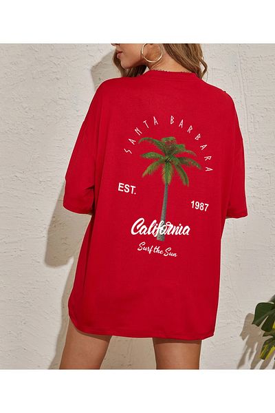 uyguntarz Μπλουζάκι με στάμπα California Unisex Oversize