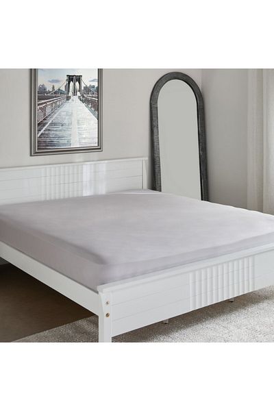 Home Box Purely Percale 300 TC Super King Fitted Sheet 200x200+40 cm