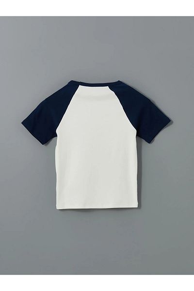 LC Waikiki XSIDE Ecru Crew Neck Atlanta εμπριμέ γυναικείο μπλουζάκι κορμιού