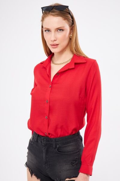 armonika UZUN KOLLU DÜZ GÖMLEK