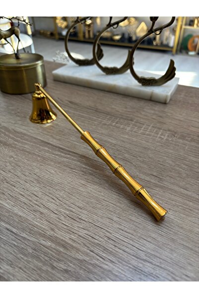 Mercan Tasarım Atölyesi BAMBU SAPLI MUM SÖNDÜRÜCÜ-GOLD