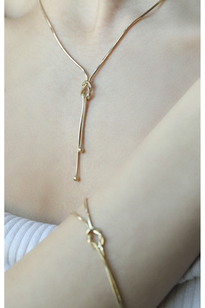 Kuyumcum 14 Ayar Altın Golden Bond Set